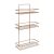 Metaltex REFLEX COPPER – Estante Baño 3 Niveles. Acabado POLYTHERM COPPER. Color Cobre. Dimensiones: 53 x 26 x 13 cm